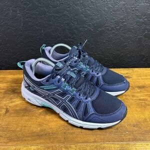 ASICS GEL-Venture 7 1012A476 Navy Blue Mesh Trail Running Shoes Womens 9.5